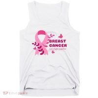 Breast Cancer LetS Fight Together Ribbon Tank Top thumb 0