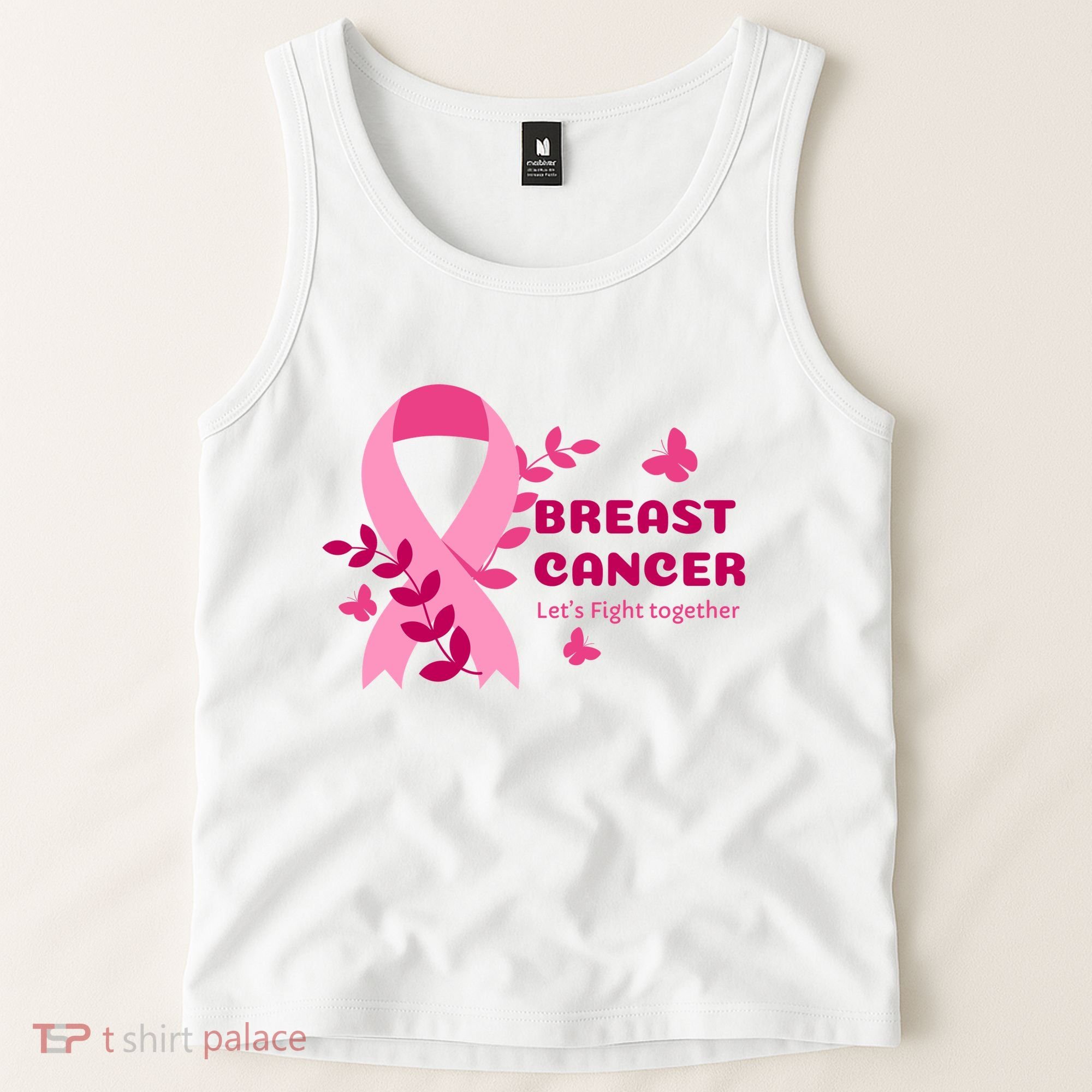 Breast Cancer LetS Fight Together Ribbon Tank Top