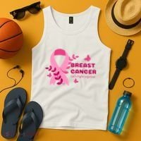Breast Cancer LetS Fight Together Ribbon Tank Top thumb 4
