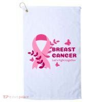 Breast Cancer LetS Fight Together Ribbon Golf Towel thumb 0