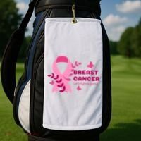 Breast Cancer LetS Fight Together Ribbon Golf Towel thumb 2