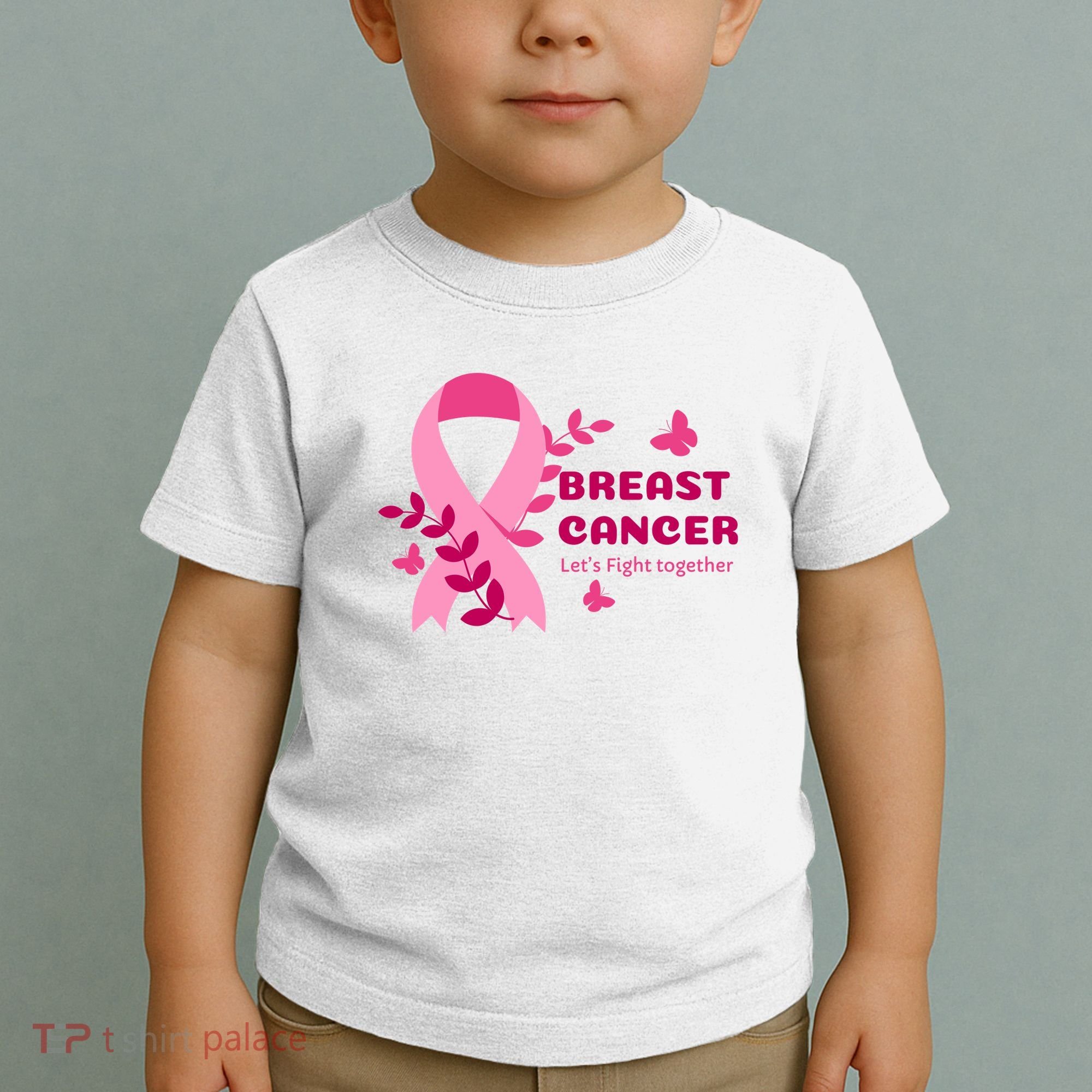 Breast Cancer LetS Fight Together Ribbon Toddler T-Shirt