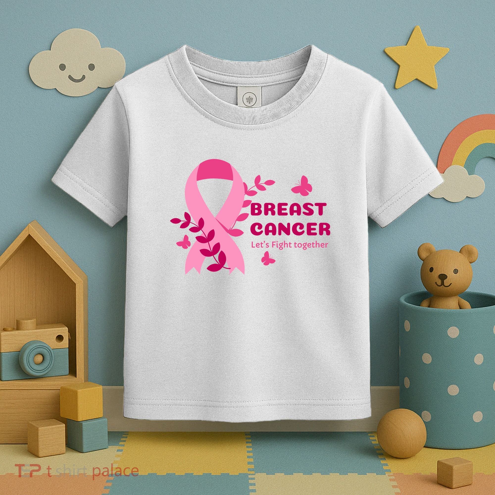 Breast Cancer LetS Fight Together Ribbon Toddler T-Shirt