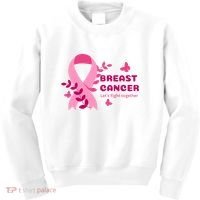 Breast Cancer LetS Fight Together Ribbon Kids Sweatshirt thumb 0