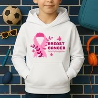 Breast Cancer LetS Fight Together Ribbon Kids Hoodie thumb 2