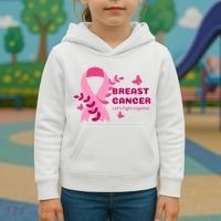 Breast Cancer LetS Fight Together Ribbon Kids Hoodie thumb 3