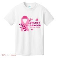 Breast Cancer LetS Fight Together Ribbon Kids T-Shirt thumb 0
