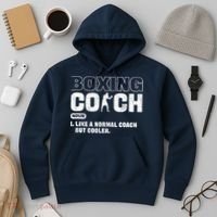 Boxing Coach Like A Normal Coach But Cooler. Boxing Hoodie thumb 3