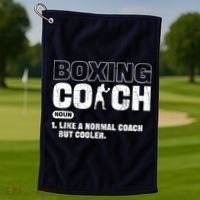 Boxing Coach Like A Normal Coach But Cooler. Boxing Golf Towel thumb 1