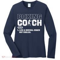 Boxing Coach Like A Normal Coach But Cooler. Boxing Women's Long Sleeve Shirt thumb 0