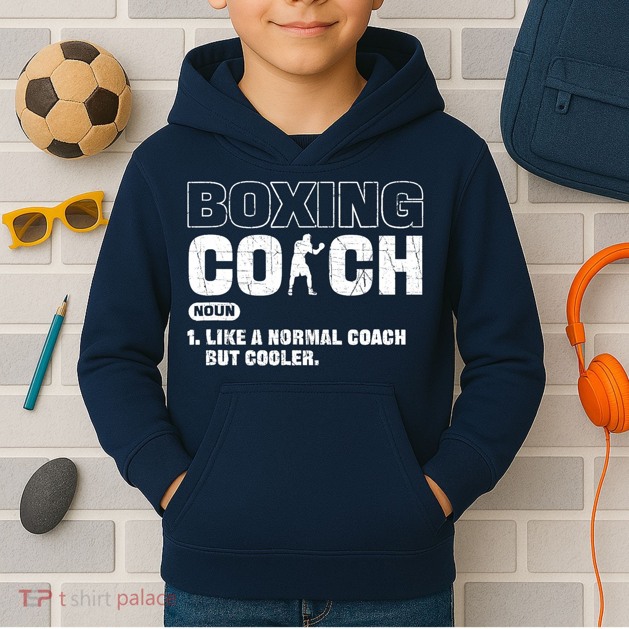 Boxing Coach Like A Normal Coach But Cooler. Boxing Kids Hoodie