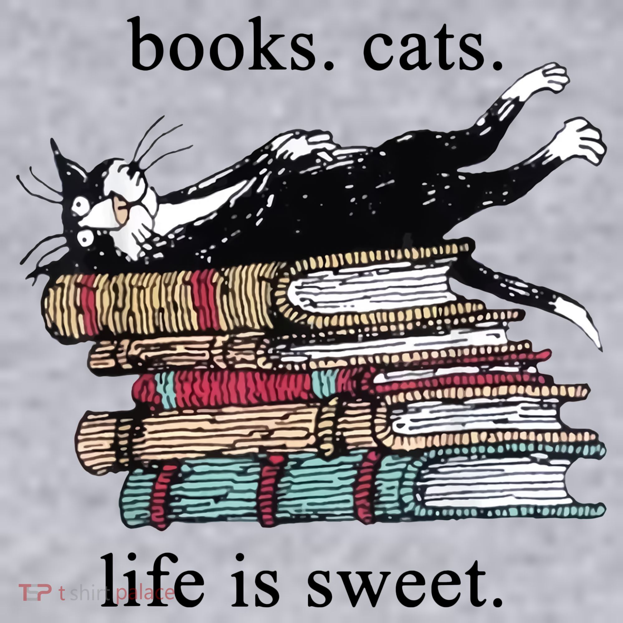 Book Cat Life Is Sweet Cute Cat Lover Women's Sweatshirt