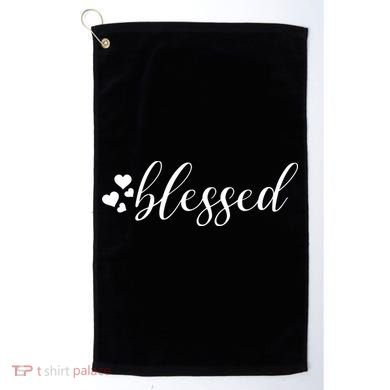 Blessed Cute Love Hearts Golf Towel