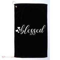 Blessed Cute Love Hearts Golf Towel thumb 0