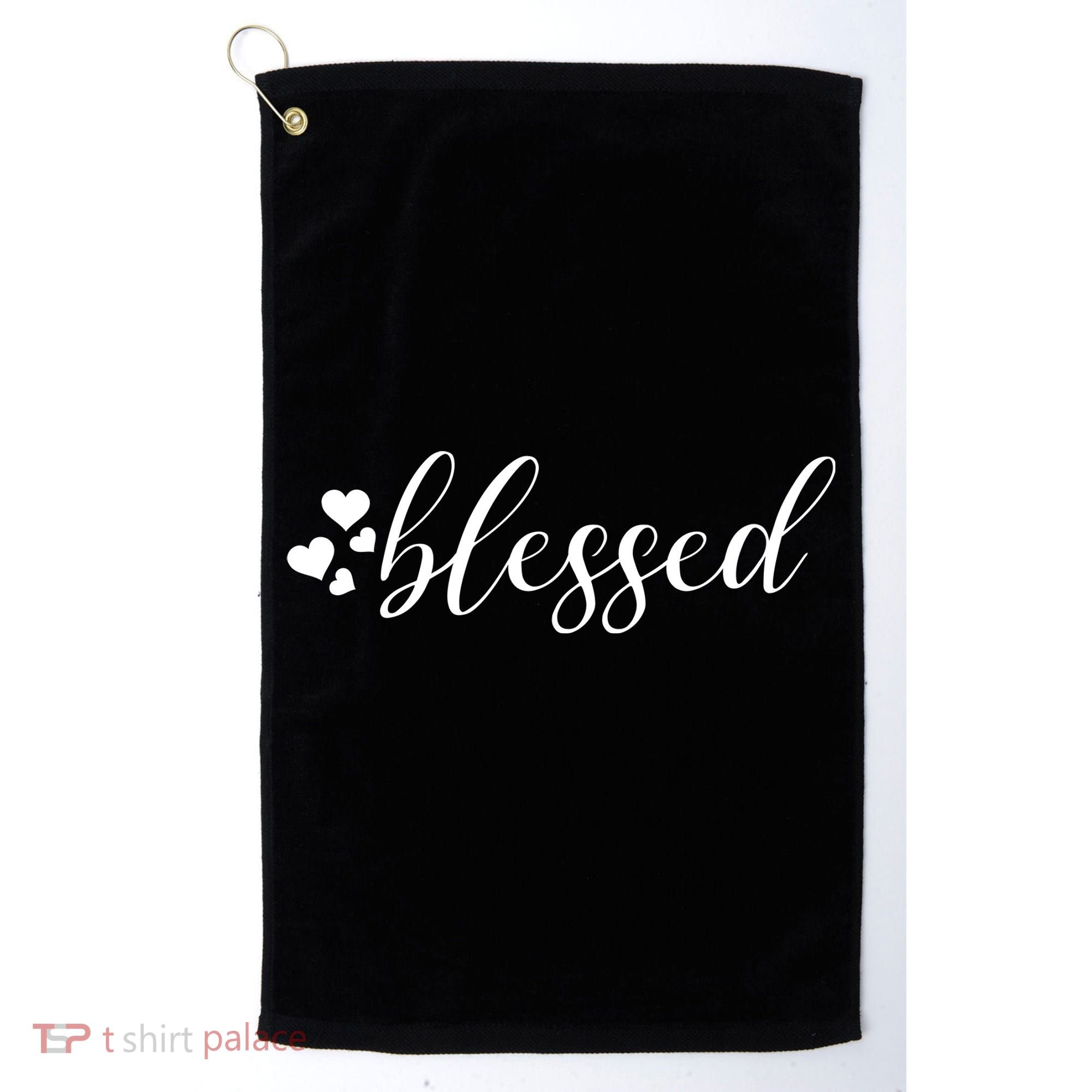 Blessed Cute Love Hearts Golf Towel