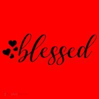 Blessed Cute Love Hearts Santa Hat thumb 1