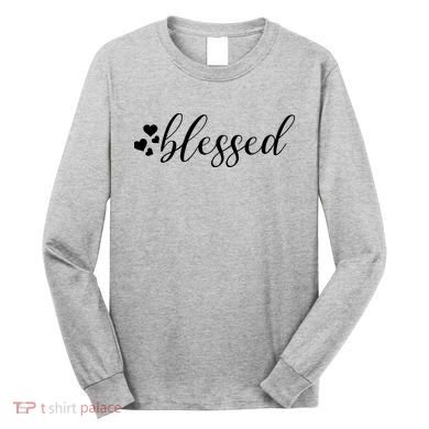 Blessed Cute Love Hearts Long Sleeve Shirt