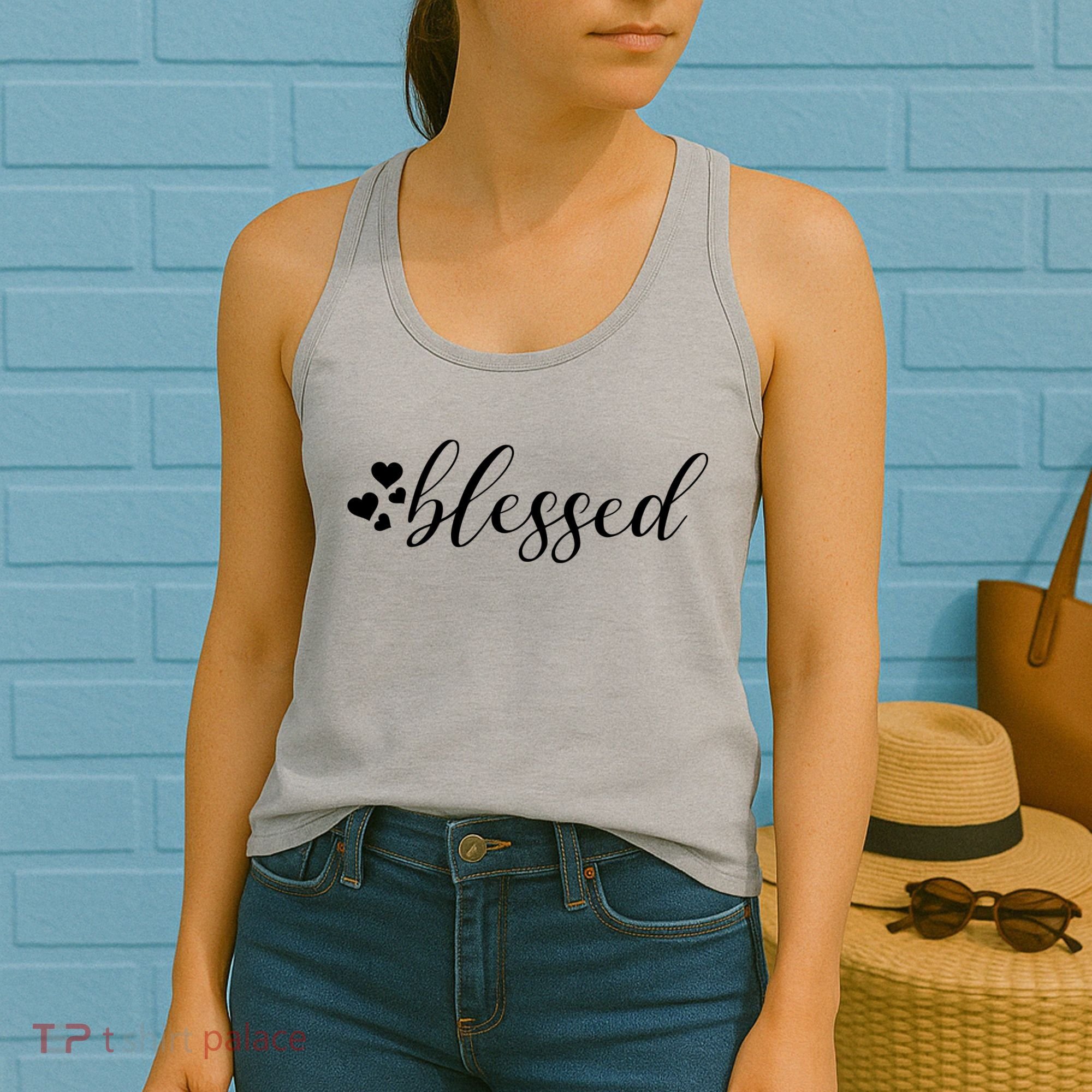 Blessed Cute Love Hearts Women's Tank Top