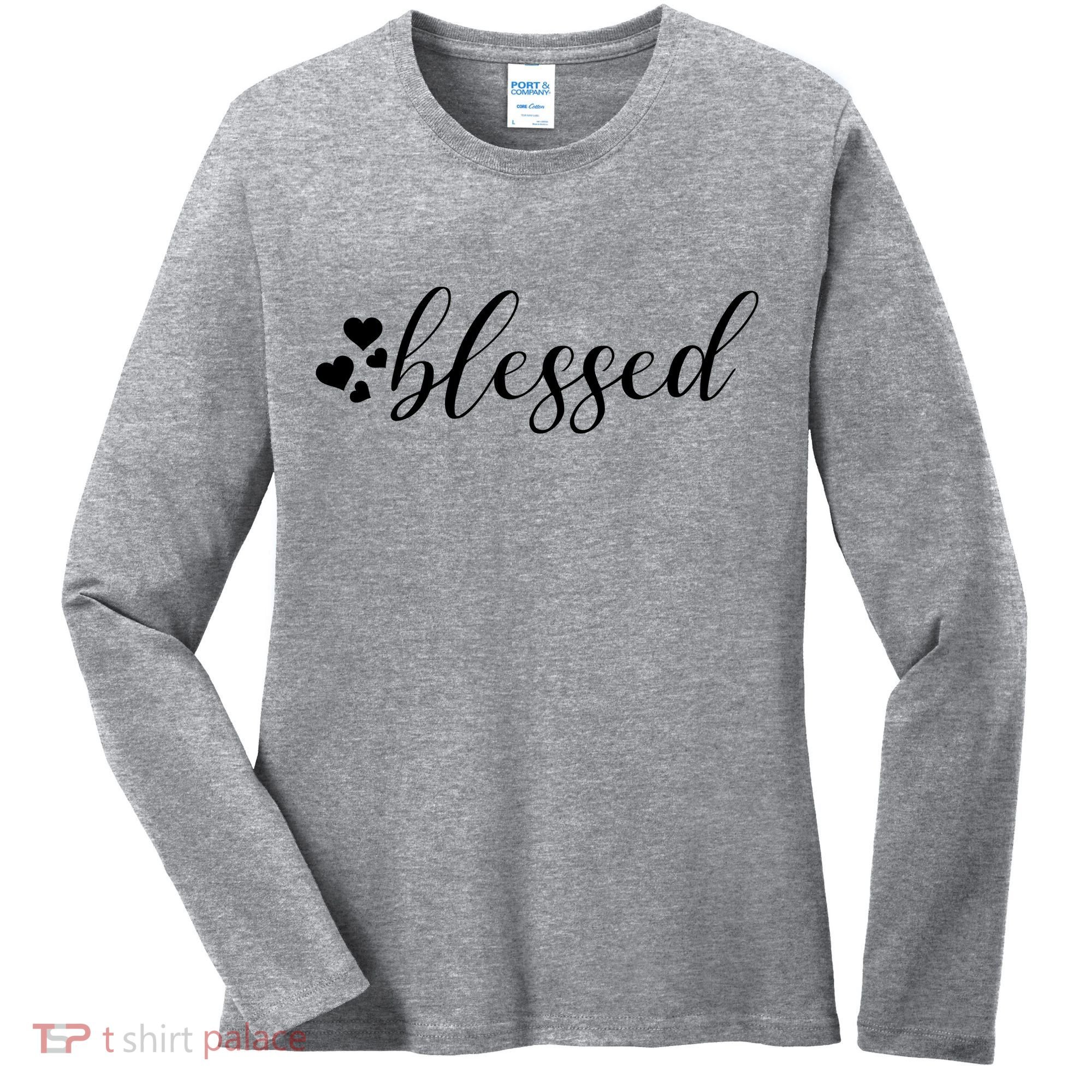 Blessed Cute Love Hearts Women's Long Sleeve Shirt