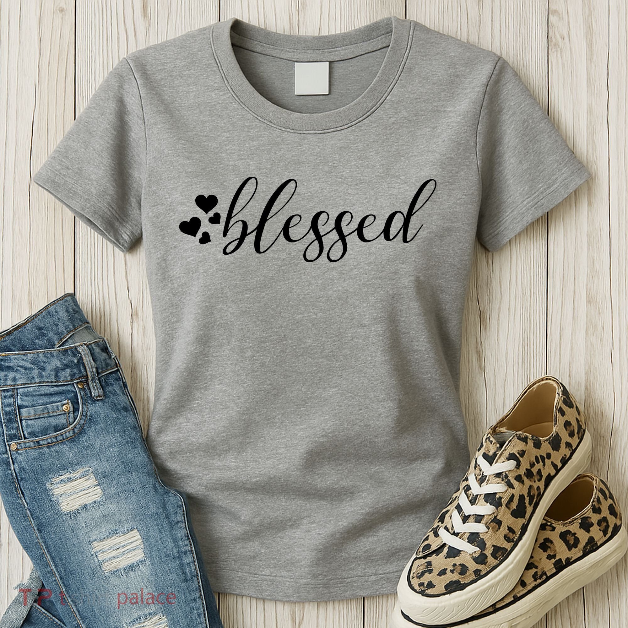 Blessed Cute Love Hearts Women's T-Shirt