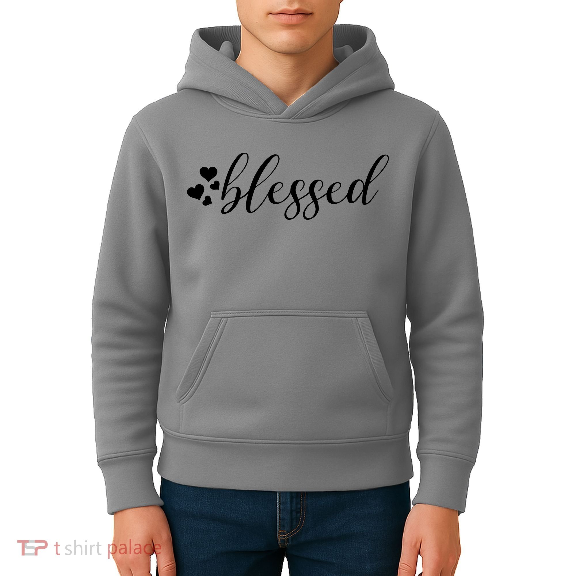 Blessed Cute Love Hearts Kids Hoodie
