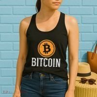 Bitcoin Coin Logo Btc Cyrpto Cryptocurrency Trader Women Women's Tank Top thumb 2