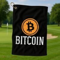 Bitcoin Coin Logo Btc Cyrpto Cryptocurrency Trader Women Golf Towel thumb 1