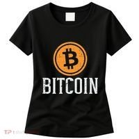 Bitcoin Coin Logo Btc Cyrpto Cryptocurrency Trader Women Women's T-Shirt thumb 0