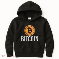 Bitcoin Coin Logo Btc Cyrpto Cryptocurrency Trader Women Kids Hoodie thumb 0