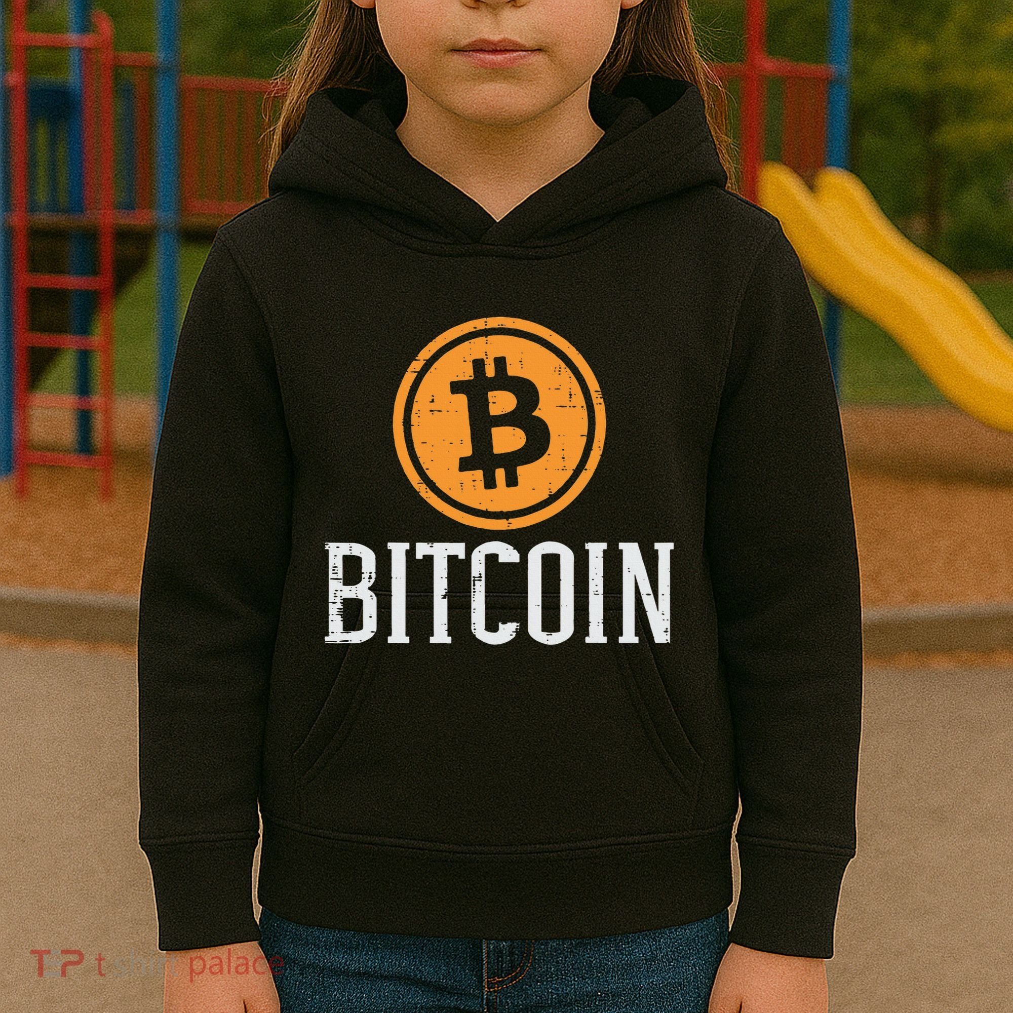Bitcoin Coin Logo Btc Cyrpto Cryptocurrency Trader Women Kids Hoodie
