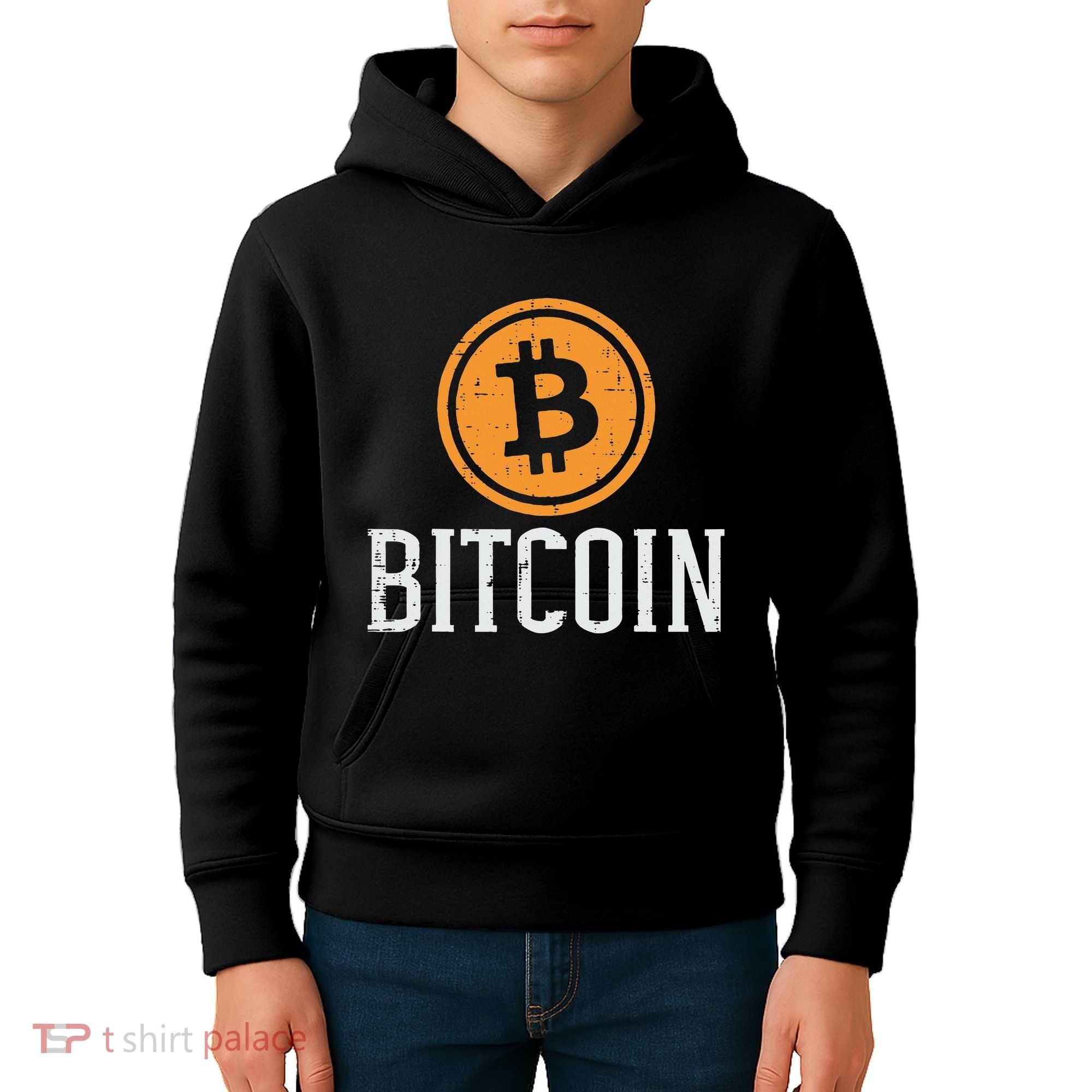Bitcoin Coin Logo Btc Cyrpto Cryptocurrency Trader Women Kids Hoodie