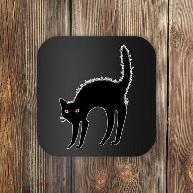 Black Cat Lover Gift Coaster