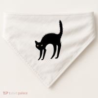 Black Cat Lover Gift USA-Made Doggie Bandana thumb 0
