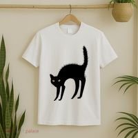 Black Cat Lover Gift T-Shirt thumb 2