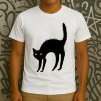 Black Cat Lover Gift T-Shirt thumb 3