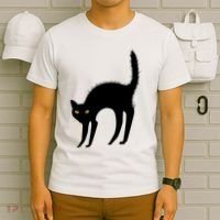 Black Cat Lover Gift T-Shirt thumb 6