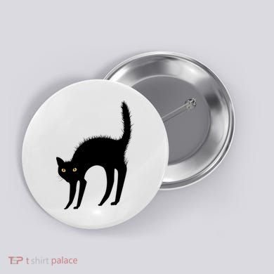 Black Cat Lover Gift Button