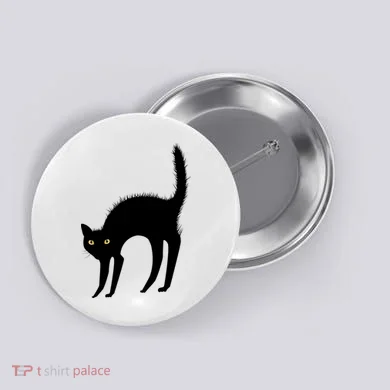 Black Cat Lover Gift Button