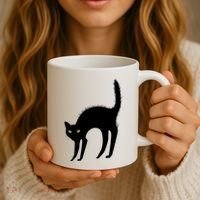 Black Cat Lover Gift Coffee Mug thumb 3