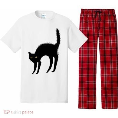 Black Cat Lover Gift Pajama Set
