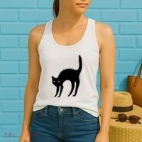 Black Cat Lover Gift Women's Tank Top thumb 2