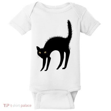 Black Cat Lover Gift Baby Bodysuit