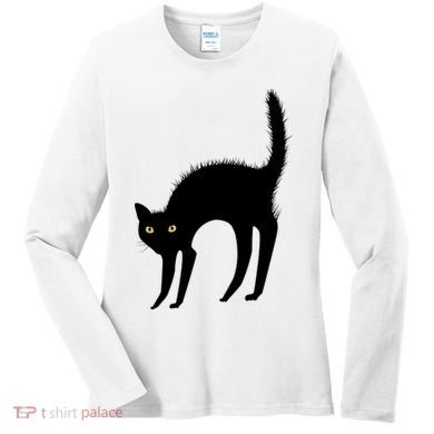Black Cat Lover Gift Women's Long Sleeve Shirt