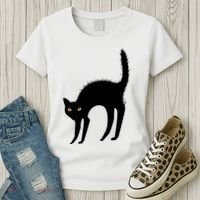 Black Cat Lover Gift Women's T-Shirt thumb 3