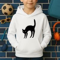 Black Cat Lover Gift Kids Hoodie thumb 2