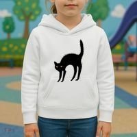 Black Cat Lover Gift Kids Hoodie thumb 3