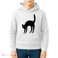 Black Cat Lover Gift Kids Hoodie thumb 4