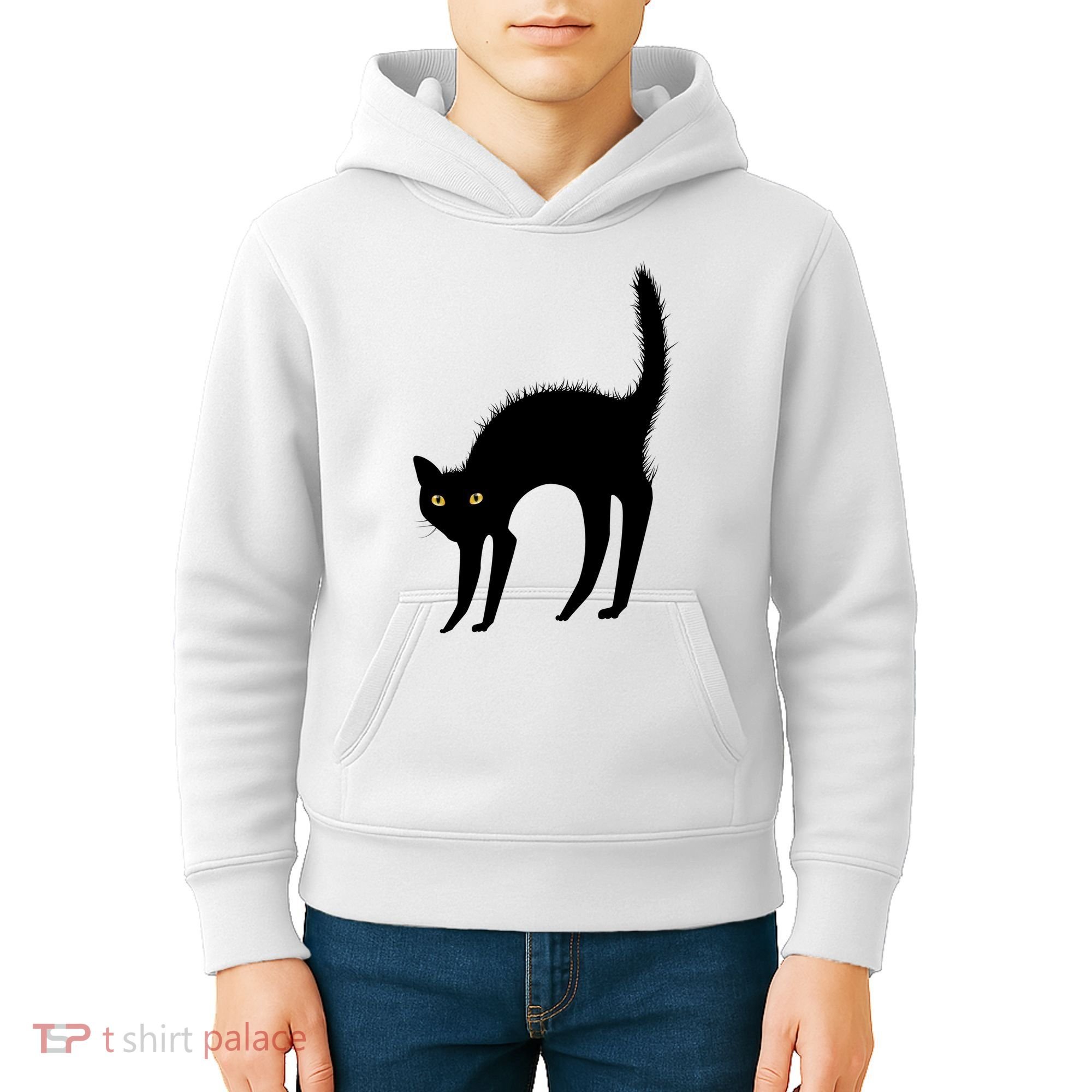 Black Cat Lover Gift Kids Hoodie
