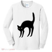 Black Cat Lover Gift Kids Long Sleeve Shirt thumb 0