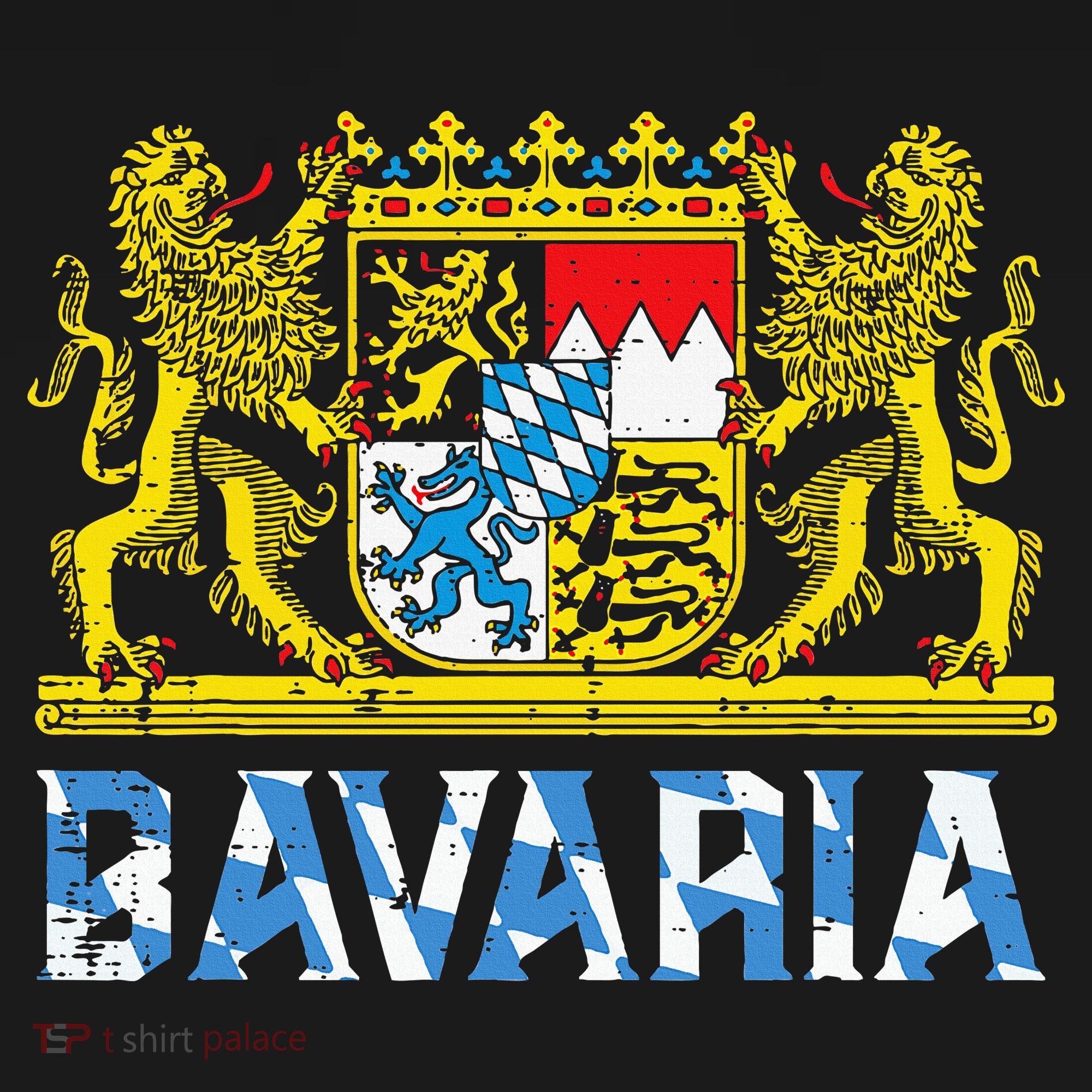 Bavaria Crest Lion Vintage German Oktoberfest T-Shirt